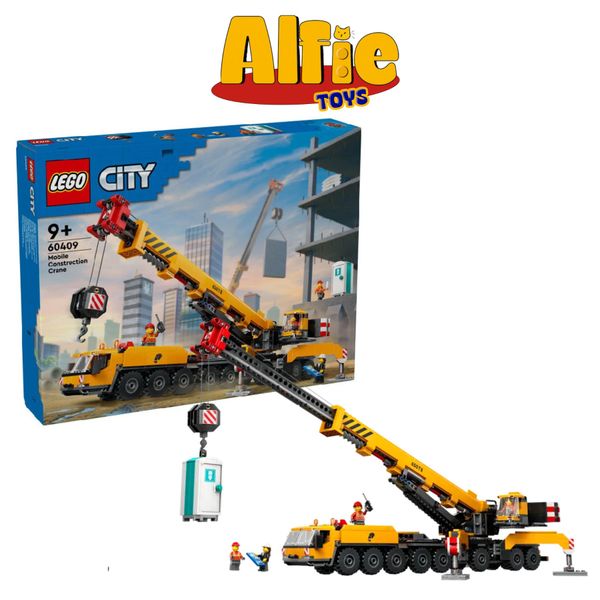  Lego City Yellow Mobile Construction Crane Cần Cẩu Xây Dựng 60409 