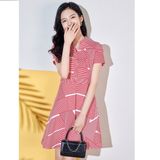  Đầm Xòe Họa Tiết Đỏ Lập Thể 