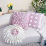  Gối Sofa Hoa Cúc + tim 