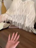  Áo 2 Dây Len Dệt Kim Có Mút Đệm 