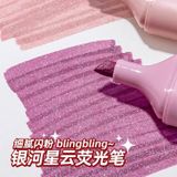  Bộ 4 Bút Đánh Dấu MÀu Sáp Lấp Lánh 