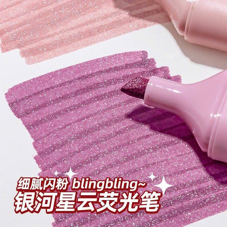  Bộ 4 Bút Đánh Dấu MÀu Sáp Lấp Lánh 