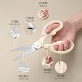  Kéo Cắt Thức Ăn Lưỡi Mạ Cao Cấp Có Hộp Đựng An Toàn 