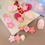  Kẹp Tóc Hoa Đào Màu Hồng 