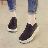  Giày Đính Cườm Trơn - Giày Cột Dây 