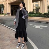  Chân Váy Dập Ly Dài 2 Tầng 