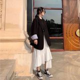  Chân Váy Dập Ly Dài 2 Tầng 