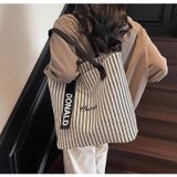  Túi Vải Tote Sọc Cỡ Lớn 