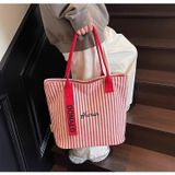  Túi Vải Tote Sọc Cỡ Lớn 