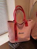  Túi Vải Tote Sọc Cỡ Lớn 