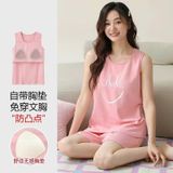  Bộ Đồ Ngủ Cotton Có Mút Ngực 