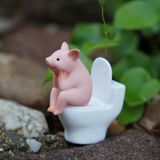  Con Lợn Cute Ngồi Vệ Sinh 
