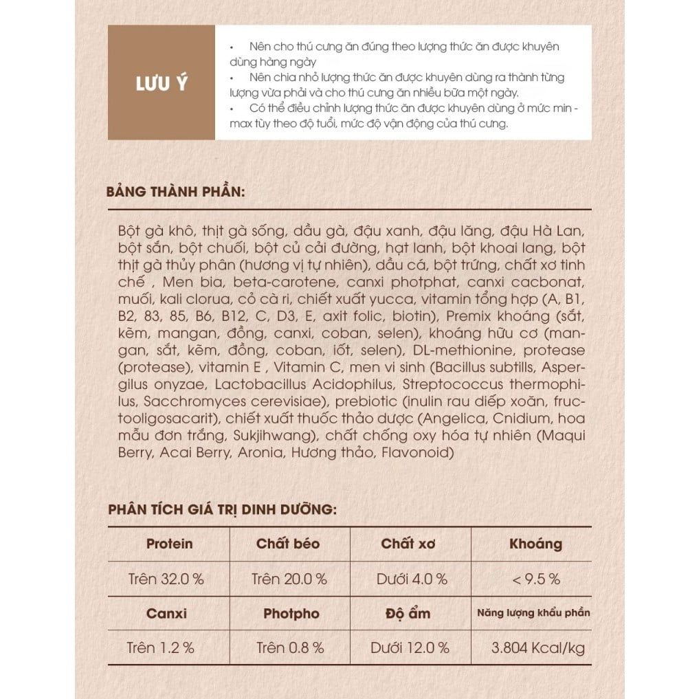  ANF - Nature's Kitchen - Hạt thức ăn chức năng tốt cho da và lông cho chó mọi lứa tuổi 2kg 