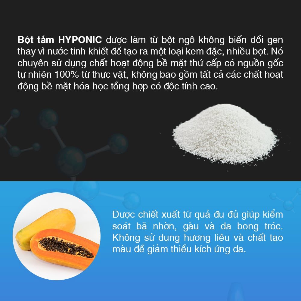  Bột tắm trị nấm, viêm da và tẩy da chết HYPONIC dành cho thú cưng 