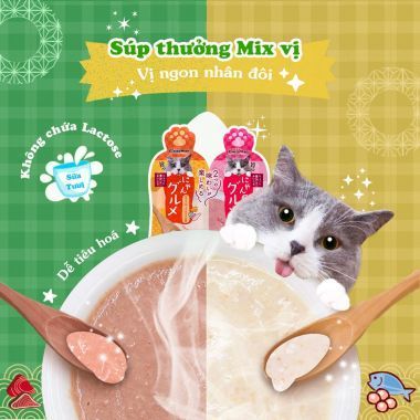  Súp thưởng mix vị cho mèo cưng 