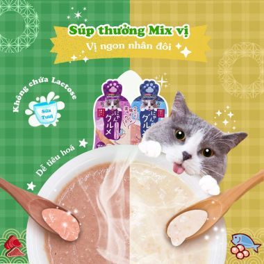 Súp thưởng mix vị cho mèo cưng 