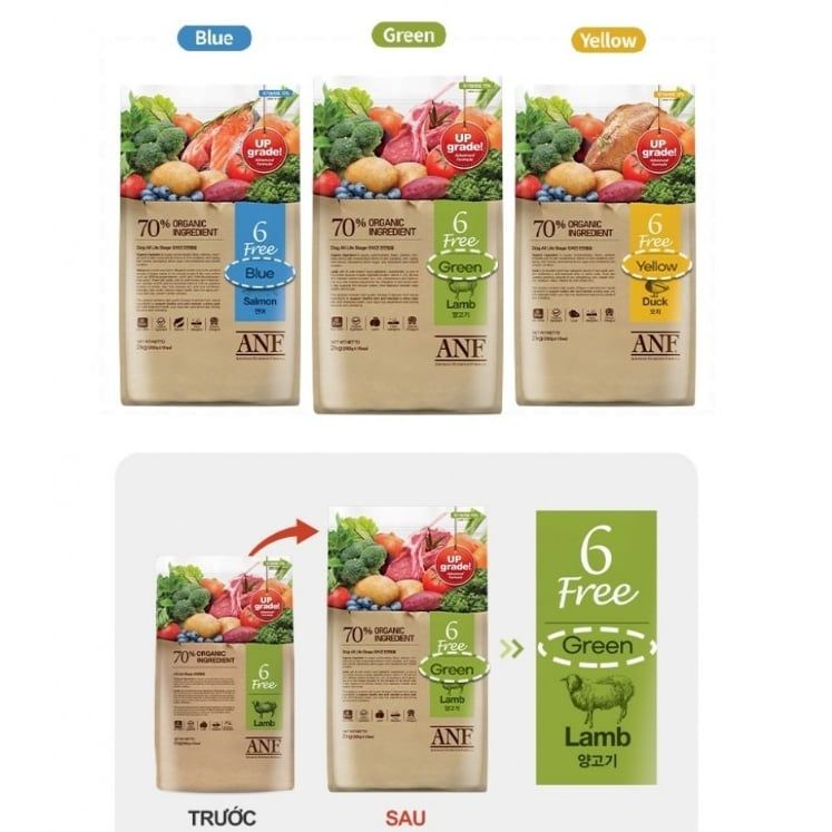  Thức ăn hữu cơ cho chó ANF 6Free 