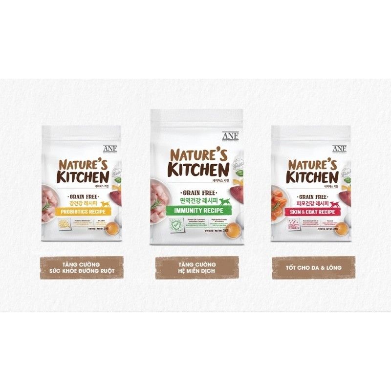  [2KG] HẠT THỨC ĂN CHỨC NĂNG TĂNG CƯỜNG HỆ MIỄN DỊCH CHO CHÓ ANF NATURE'S KITCHEN (Immunity Recipe) 