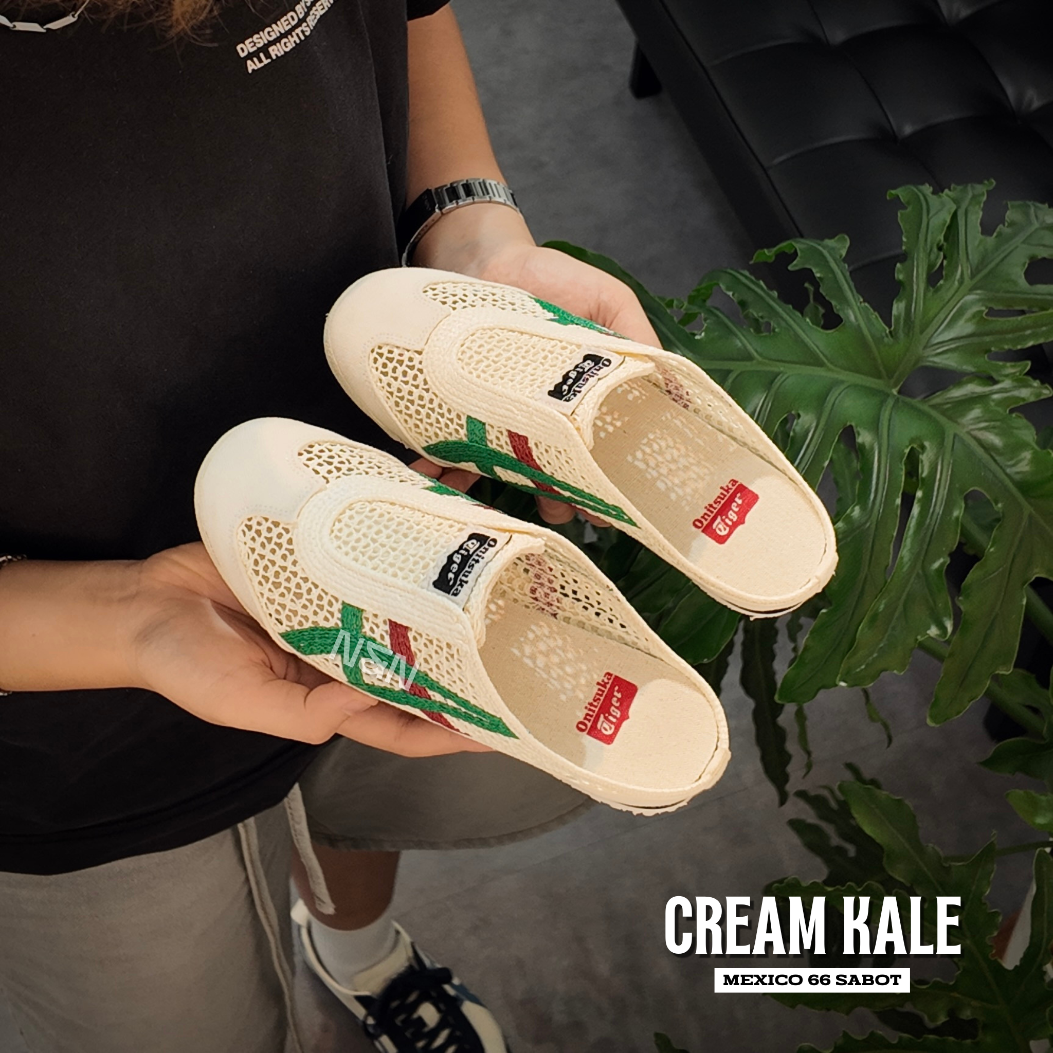 N&N Shoes Shop | Giày Onitsuka Tiger Mexico 66 Sabot Cream Kale