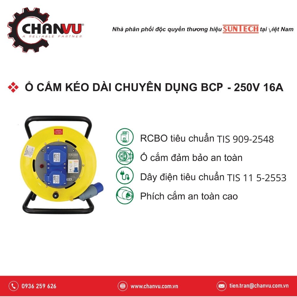  Ổ điện kéo dài Suntech có aptomat chống giật BCP1520 