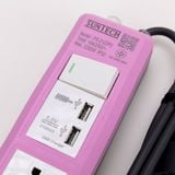  Ổ cắm điện đa năng Suntech PS2123 có cổng USB chống quá tải, 2200W 16A 