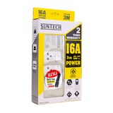  Ổ cắm điện cao cấp Suntech PG 3S 3R dài 3m chống quá tải, 3500W 250V 16A 