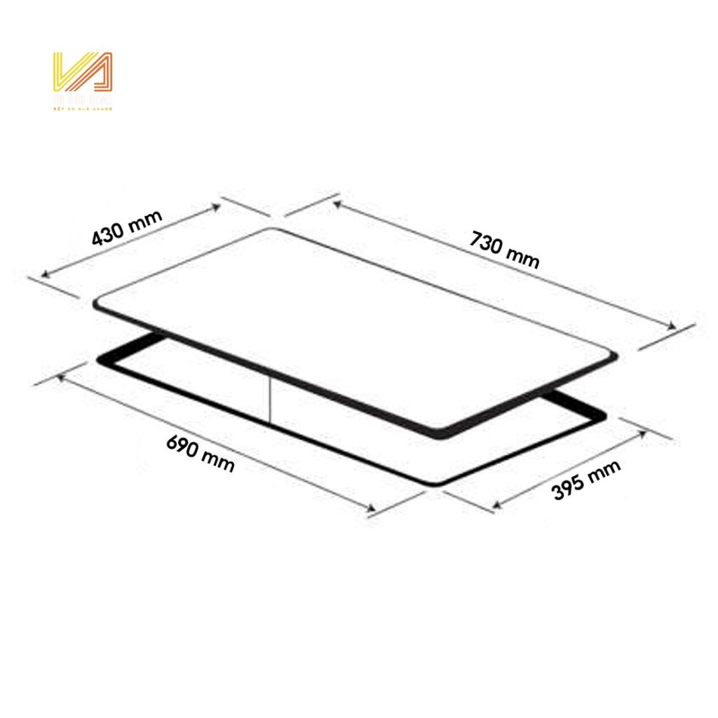 Bếp gas kết hợp từ 2 vùng nấu Kaff KF-088IG