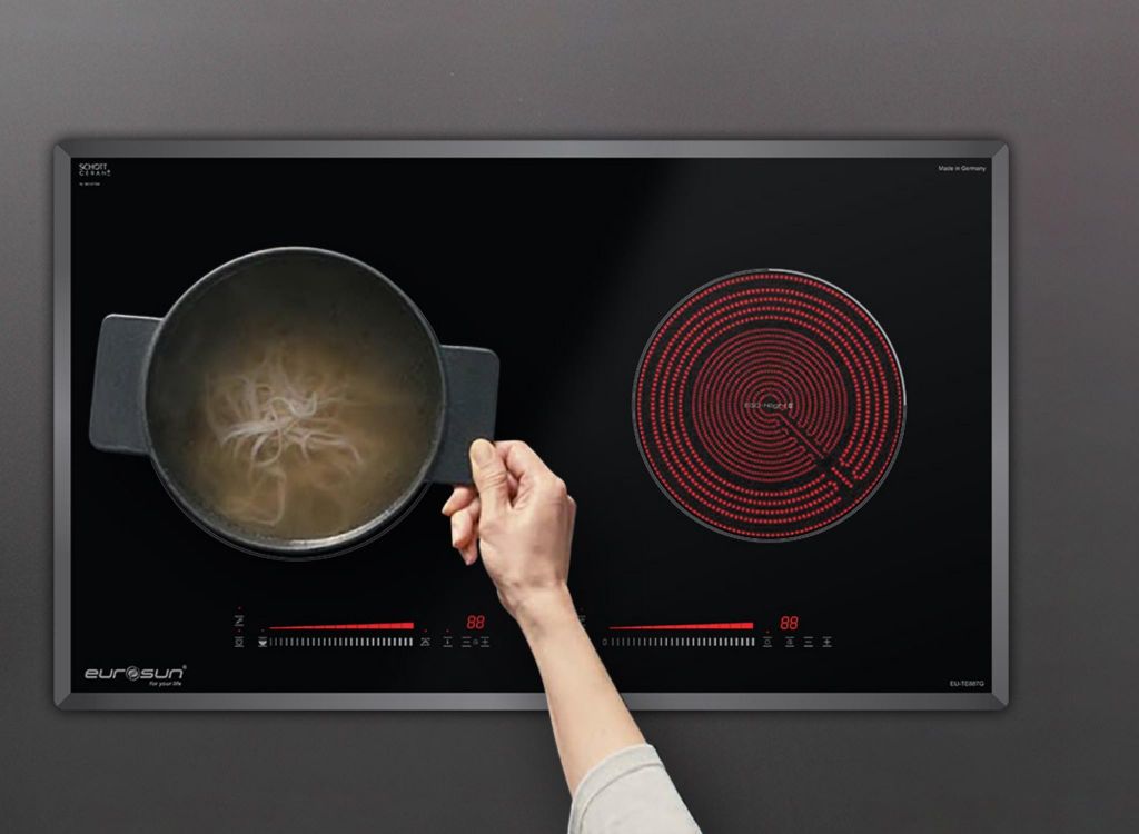 Bếp từ kết hợp hồng ngoại 2 vùng nấu Eurosun EU-TE887G