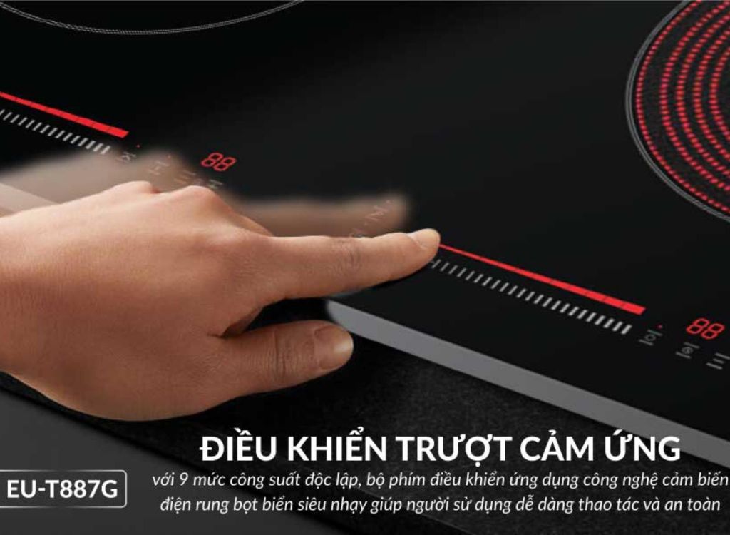 Bếp từ kết hợp hồng ngoại 2 vùng nấu Eurosun EU-TE887G