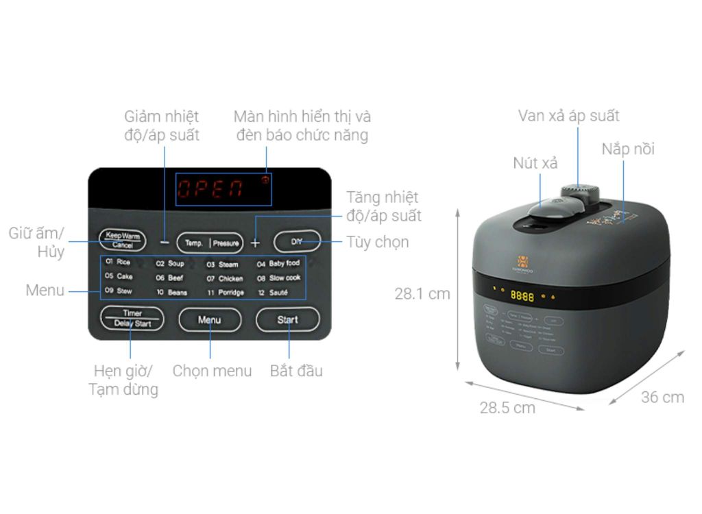 Nồi Áp Suất Hawonkoo PCH-500-GR