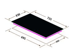 Bếp từ đôi 2 vùng nấu Eurosun EU-T256PLUS