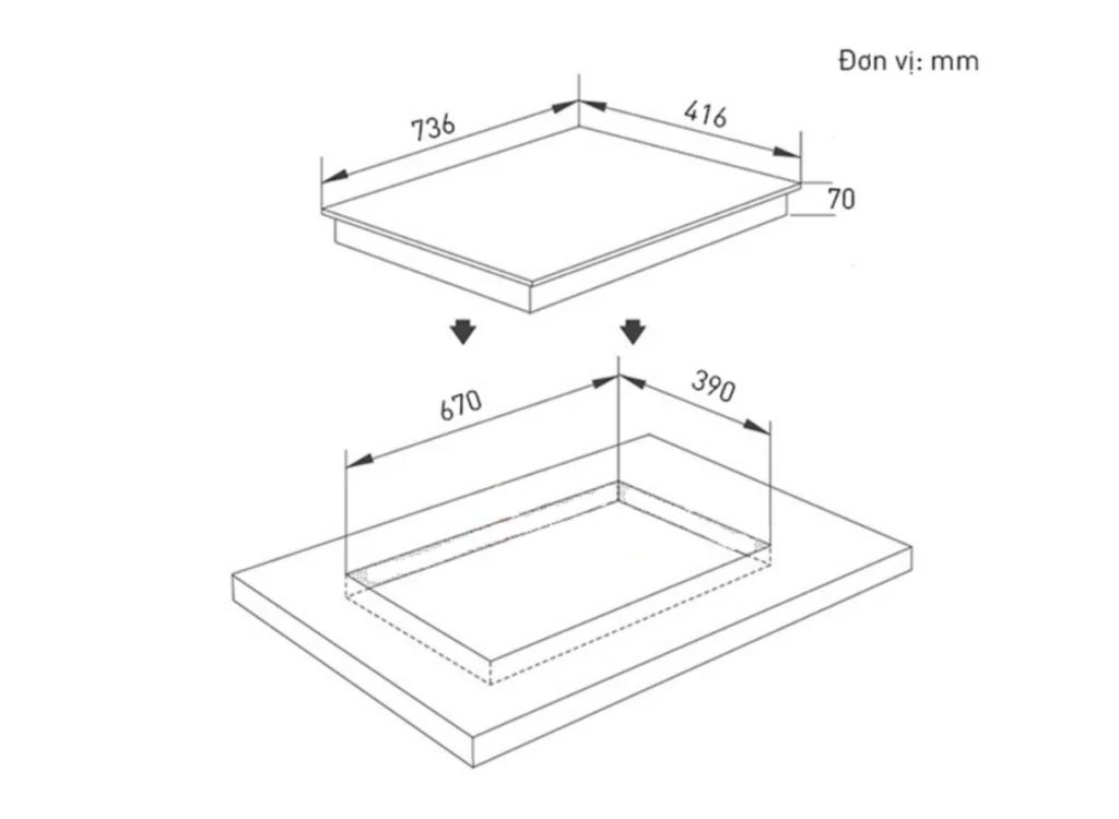 Bếp từ đôi 2 vùng nấu Eurosun EU-T210NOTE