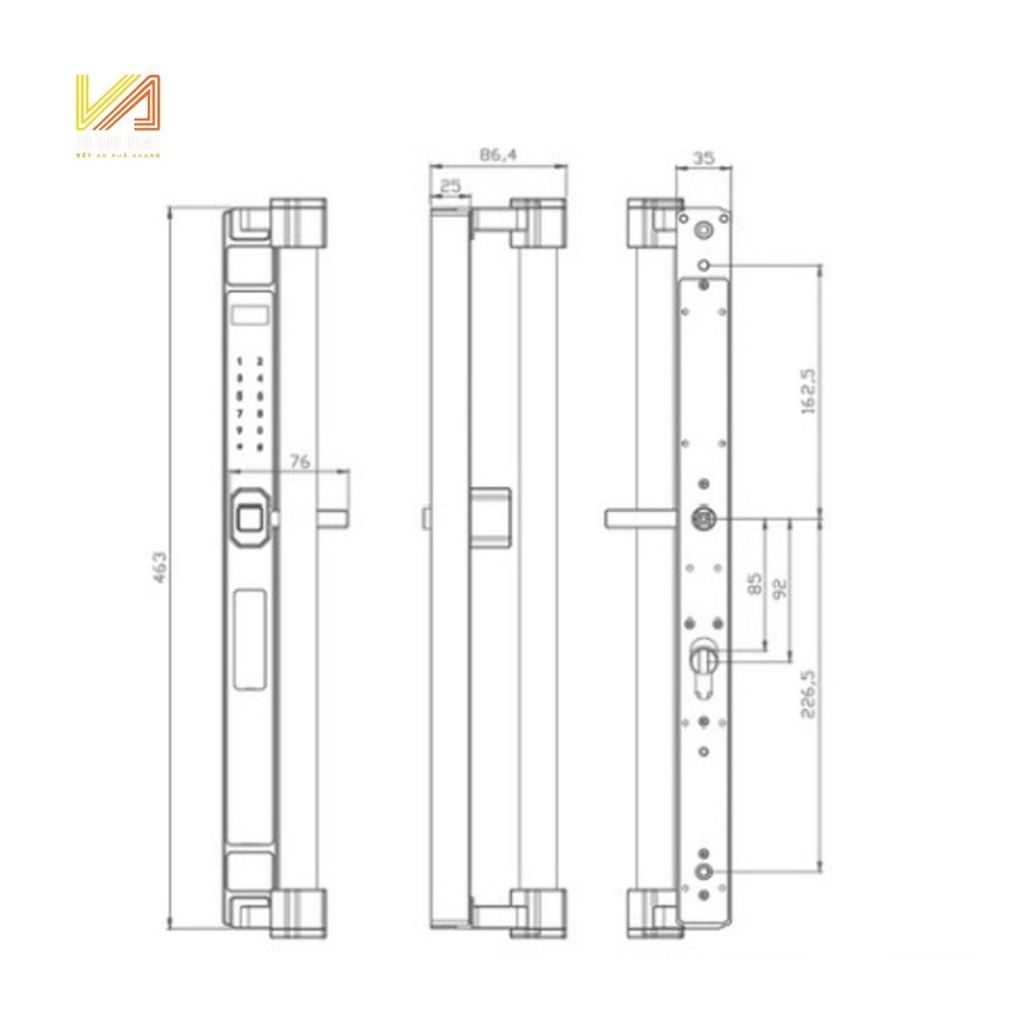 Tay Đẩy Khóa Demax GL808 BN LUX
