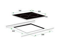 Bếp từ đôi 2 vùng nấu Eurosun EU-T895G