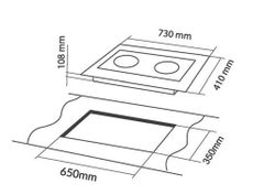 Bếp gas đôi 2 vùng nấu Eurosun EU-GA287