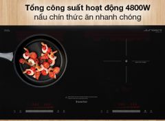 Bếp từ kết hợp hồng ngoại 2 vùng nấu Junger SIS-68