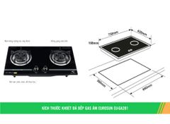 Bếp gas đôi 2 vùng nấu Eurosun EU-GA281