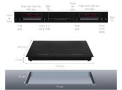 Bếp từ kết hợp hồng ngoại 2 vùng nấu Junger MTD-18