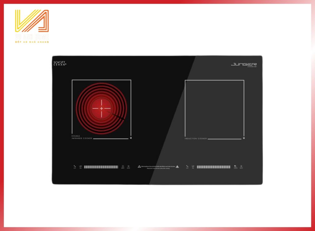 Bếp từ kết hợp hồng ngoại 2 vùng nấu Junger MTD-18