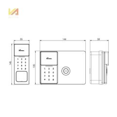 Khóa Cửa Cổng Sắt Chống Nước Demax SL608 AC/GB IP56