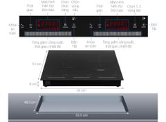 Bếp từ kết hợp hồng ngoại 3 vùng nấu Junger CEJ-300-IIF