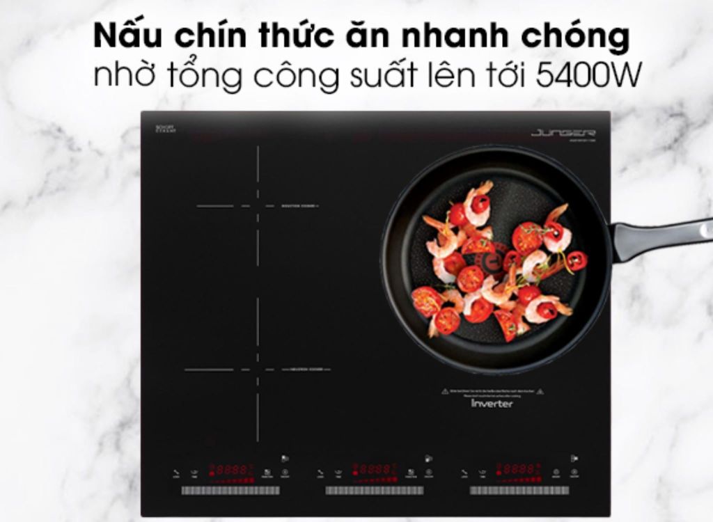 Bếp từ kết hợp hồng ngoại 3 vùng nấu Junger CEJ-300-IIF