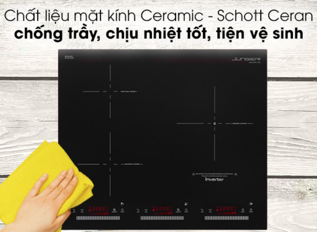 Bếp từ kết hợp hồng ngoại 3 vùng nấu Junger CEJ-300-IIF