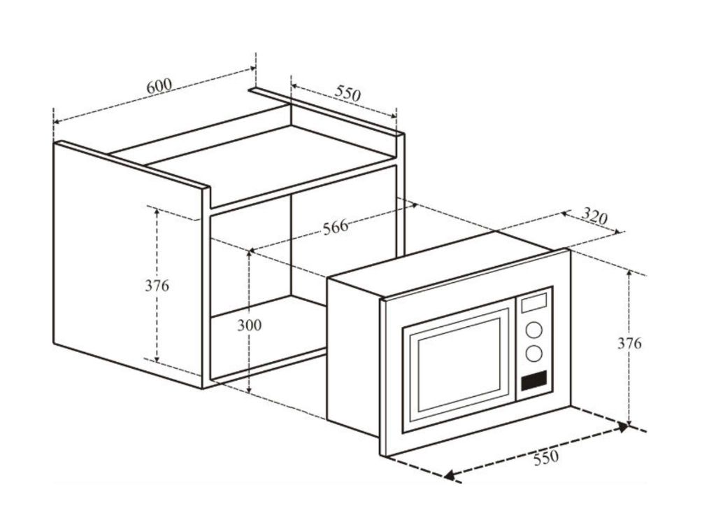 Lò Vi Sóng Âm Tủ Eurosun MWB-23EUX