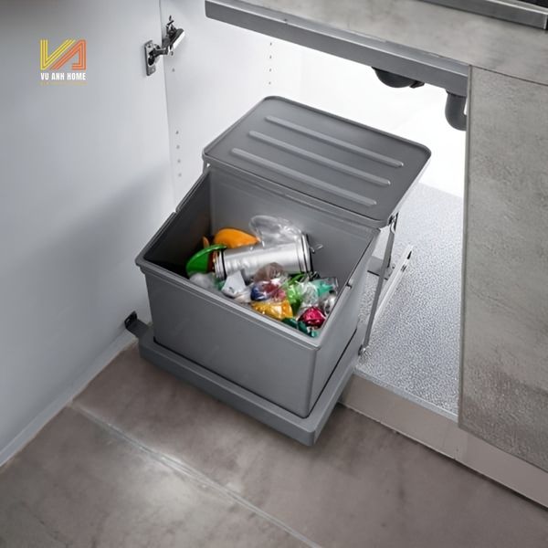 Thùng Rác Đơn 16L Cánh Mở Ray Bi Garis GW03.16