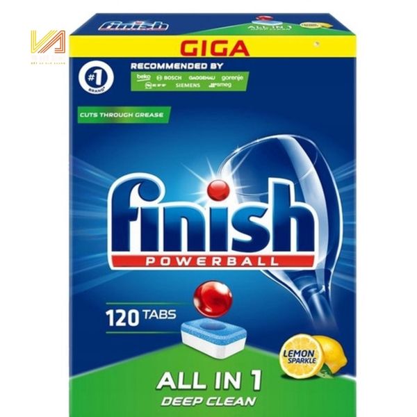 Viên Rửa Bát Finish All in One 120 Viên Hương Chanh