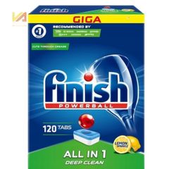 Viên Rửa Bát Finish All in One 120 Viên Hương Chanh