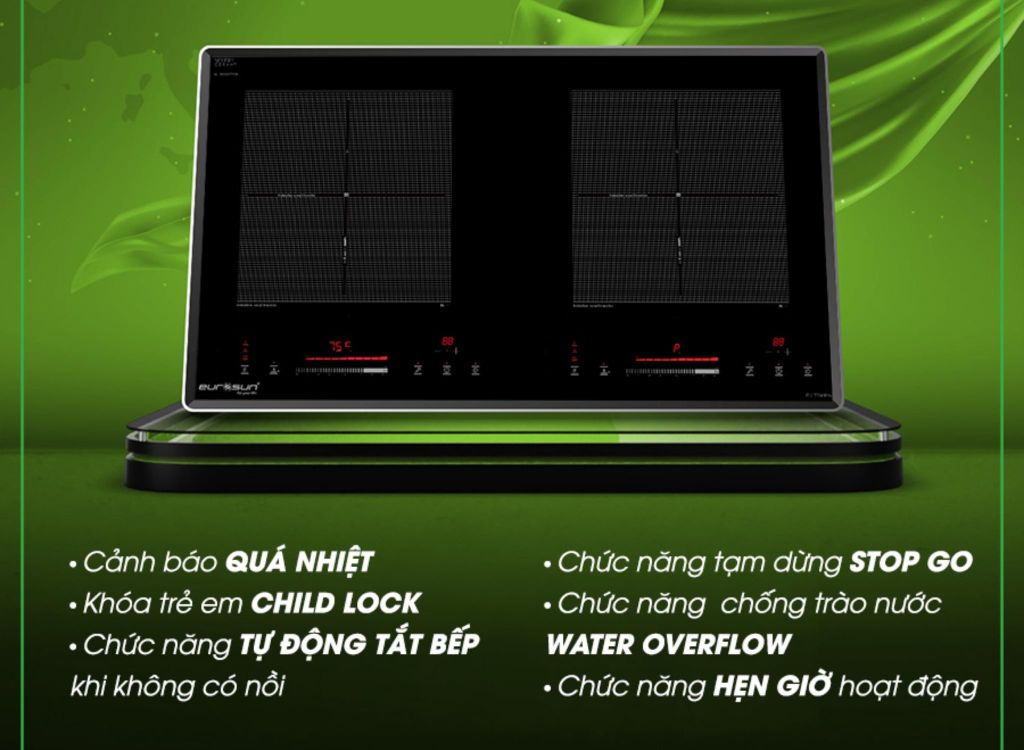 Bếp từ đôi 2 vùng nấu Eurosun EU-T798Pro