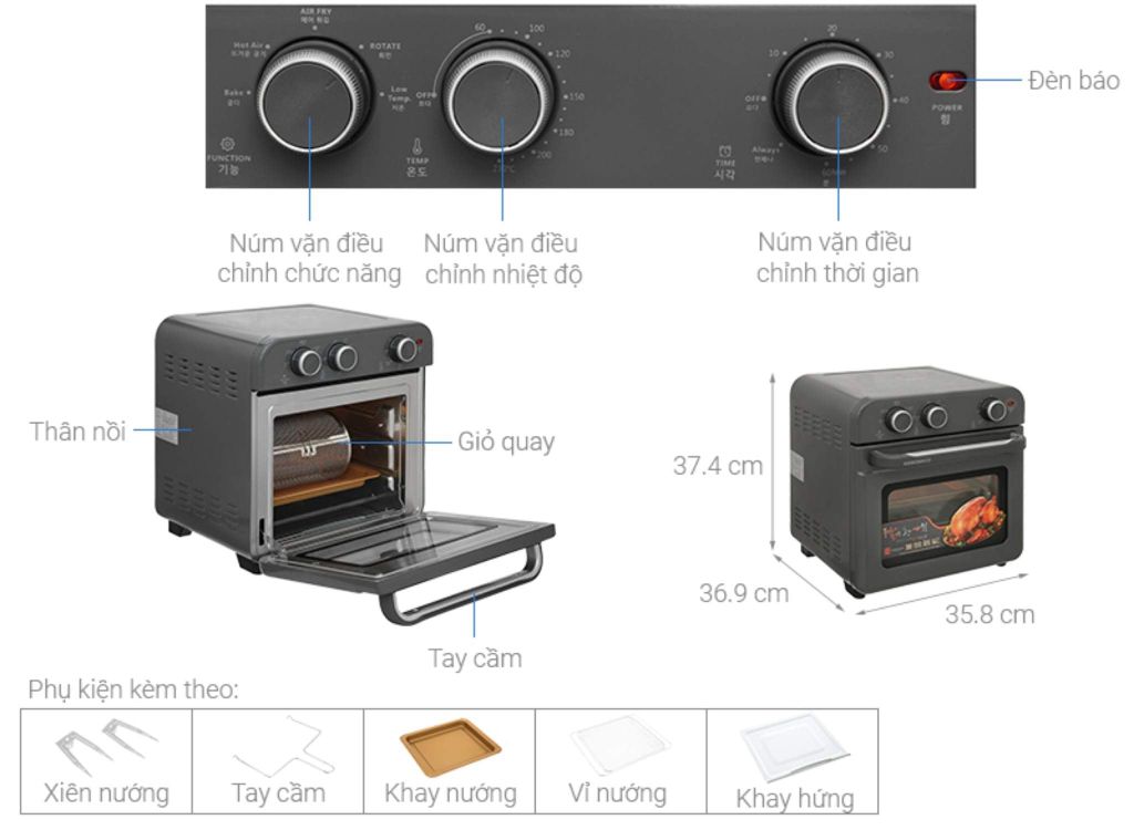 Nồi Chiên Không Dầu Hawonkoo AFH-180 CF