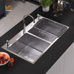 Chậu rửa chén 2 hố Inox 304 Garis GS23.82